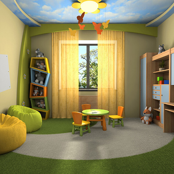 Colourful fun green kids room - Nippon Paint Malaysia